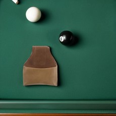 갈색 당구용 초크 홀더 가방 휴대용 스누커 보관함 테이블 표면 청소용, 1개, 기본