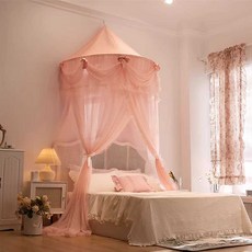 여아캐노피 여자아이방꾸미기 아기침대 침대 아기방꾸미기, 1.5m 폼폼 그레이퍼플