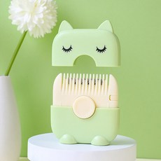 휴대용 냥이 셀프 앞머리 다듬기 컷팅기, 1개, 그린