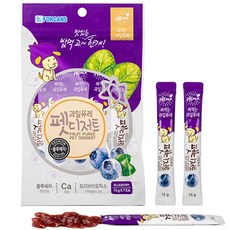 [베셀코] 강아지 반려견 포켄스 과일퓨레 펫디저트 츄르 스틱, 7개, 블루베리