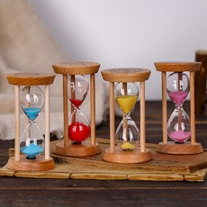 모래시계 타이머 인테리어 모래멍 사우나 데스크 장식, A_레드 7.6x14CM(15분)