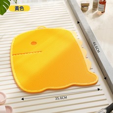 NBZH搓腳按摩神器去死皮神器浴室洗澡墊腳踩洗腳搓腳防滑地墊, 1個, 1個裝, 黃色:35.6X46.6cm搓腳墊