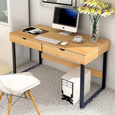 JS리빙 1인용 컴퓨터 원목 일반 책상 학생 집중력 사이드 테이블 사무용 보조 서랍 정리대 공부 일자 데스크 간이 와이드 진열대 800 / MD:Nr-D800T / 80*48*74