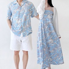 웨딩커플룩 하와이 커플룩 신혼 커플 휴양지룩 여행 패션 코디