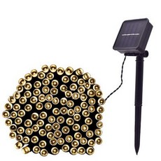 太陽能燈串 滿天星LED彩燈 戶外燈帶 聖誕裝飾燈 節日庭院裝飾燈 八功能彩燈串 防水佈置星星燈, 22米200燈-暖光, 1個