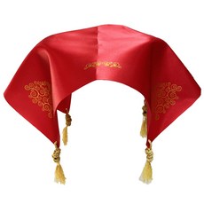 亮光緞布供桌桌裙, 紅色
