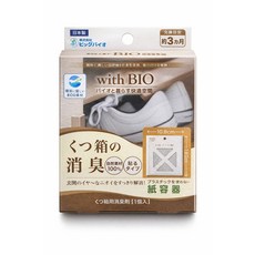 日本製 with BIO 鞋櫃除臭貼袋 掛袋, 60g, 1個