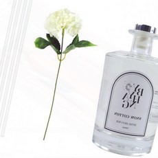 대용량 실내 스노우 코튼 향 유리병 방향제 스틱 포함 500ml, 1개, 1ml