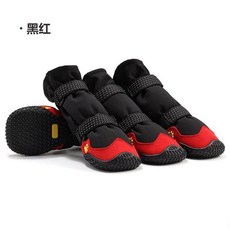 대형견신발 개신발 부츠 애견 산책 강아지, H. 검정빨강 2개, F. 6호 내폭 6.4cm