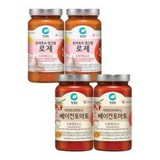 스파게티소스 로제 600g x 2개 + 베이컨 토마토 600g x 2개, 청정원 스파게티소스 로제 600g x 2개 + 베이컨, 1
