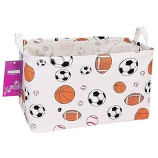 INGHUA 장난감 책 옷 선물 반려동물을 위한 직사각형 보관 바구니 패브릭 정리함 통 - 가정 사무실 아기방 기숙사 선반에 적합(Rec Forest Dinosa, Rec ball 게임