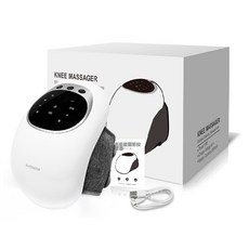 膝蓋按摩器充電振動按摩儀智能家用加熱護膝紅光理療膝關節按摩儀, 1個, 英文包裝- USB充電