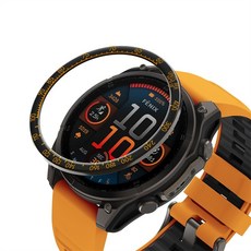 Garmin Fenix 8 金屬表圈 競速保護圈, 1個, 黑橙【AMOLED炫彩版】,佳明Fenix851MM金属表圈