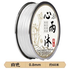 good 水晶彈力線扁絲串珠繩穿珠子耐磨文玩線, 白色, 1個