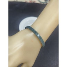 天然藍水翡翠鐲（保A）, 1個, 17/53.5