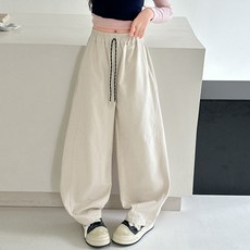 델루비오 아동 주니어 와이드 밴딩 팬츠 키즈 통바지 데일리 팬츠