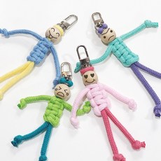 맘아트 DIY 마크라메 매듭인형 키링 만들기 1인 키트 걱정인형, 파스텔, 1세트
