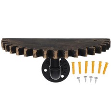 혁신적인 중국 스타일 원목 라운드 엣지 파티션 심플 벽걸이 디스플레이 선반 장식용 플로팅 인비저블 서포, 호두색