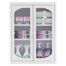 홈앤드림 엑센트 욕실장 D630 화이트 수납장 벽걸이 화장실 정리함 플라스틱 선반 틈새 욕실 슬림 모던, 1개