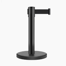 낮은 벨트 차단봉 갤러리 줄서기 통제선 펜스 전시회 레이어 가이드라인, 1개, 두꺼운 블랙 3m