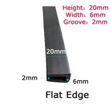 1/2/3/5m U 자형 고무 스트립 가드 플레이트 기계식 실란트 유리 금속 목재 패널 용 가장자리 씰링, 03 2 meter, 13 16