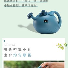 可愛兒童卡通澆水壺 園藝噴水壺 噴壺澆花壺 大花灑壺 多肉澆灑水壺, 小號藍色, 1個
