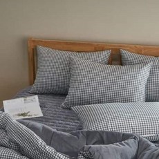 겨울용 리얼체크 밍크 극세사 베개커버 50x7032284563, 그레이