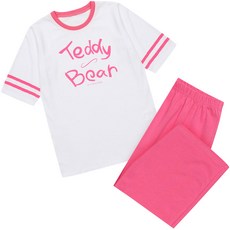 테디베어 오가닉 코튼 남여 아동 잠옷 내복 상하의 세트 KC인증