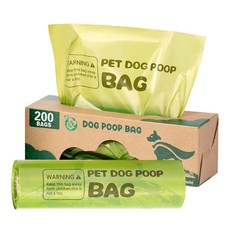 寵物外出便便袋，狗狗拾便袋，環保清潔袋，200入, 1個, 綠色200抽
