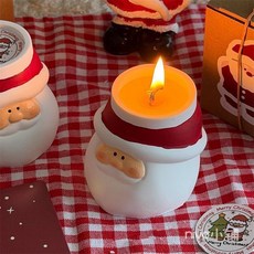 nivo小鎮 聖誕老人香薰蠟燭杯, 1個, 聖誕老人香薰蠟燭杯,關注店鋪送小禮物