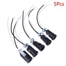 미국 거치대 조명 소켓 키리스 캔들 베이스 E12 램프 15cm 와이어 리드 5 개, 01 One Size