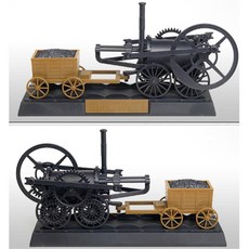 최초 증기기관차 모형 작동 조립 스탠드 행사 전시 학년 직접 도구 놀이 집, 1개