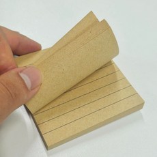 줄무늬 80매 접착 메모지 크라프트 사무용