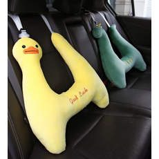 자동차 지지대 모양 목받침 목 머리 베개차량용 수면 여행 악세사리 목쿠션 좌석 쿠션, B. 핑크유니콘업그레이드된더블픽스, 1개