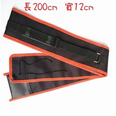 子甄彣璟 加長防水帆布武術棍袋槍包劍袋：肩背款太極拳白蠟杆袋, 黑色滾紅邊, 1個