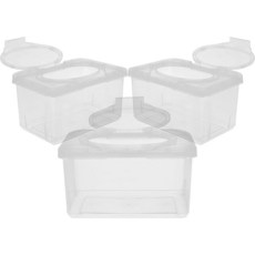 Ciieeo 휴대용 아기 물티슈 디스펜서 박스 3팩 경량 홀더 뚜껑 포함 컴팩트 보관 용기 가정 여행 및 아기방용 19.9 x 10.9 8.9 8.9cm(7.67 410574, Ciieeo 휴대용 아기 물티슈 디스펜서 박스 3팩 경