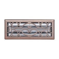 10.2x25.4cm(4x10인치) 및 25.4x10.2cm(10x4인치) 덕트 입구에 적합 | Handua 빅토리아 시대 디자인의 장식용 바닥 레지스터 | 댐퍼가 있는 튼튼한, 4" X 12" [1 PACK], 브론즈