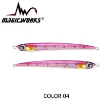 MAGIC WORKS 금속 지그 낚시 용품 바다 루어 30g 45g 전문 인공 미끼 태클, 03 60g, 02 COLOR 04