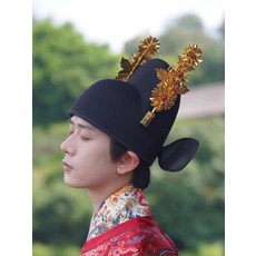 익선관 모자 고퀄리티 임금 코스프레 검은색 사극 코스튬