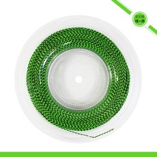 스쿼시테니스라켓 스트링 직경 전기 초심자 라켓용 공작기계 [200m/접시]블랙+화이트 경량, 200m/접시 그린 블랙, 1개