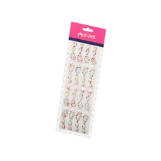 구니스토어 반짝이 비즈스티커 탑꾸재료 보석스티커 탑로더꾸미기