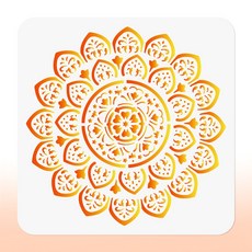 PET 빈티지 페인팅 스텐실 레트로 테마 벽화 패턴 고전 감성 장식 DIY, 플라워 359, 1개