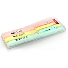 저스트클릭 마일드 형광펜S 3종 세트, 옐로우 + 핑크 + 민트, 1세트