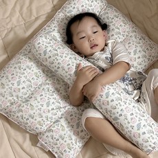 돗투돗 알러지케어 아기 바디필로우 커버+속통, 플라워베베바니