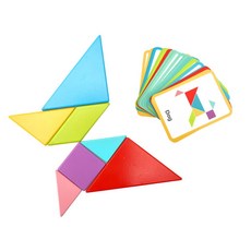 도형배우기 학습 조각놀이 칠교탱그램 아이선물 두뇌발달 블럭맞추기 십자 EQ, 1개