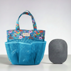 하루시 메쉬 포켓 목욕가방 수영가방, 5.블루