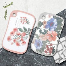 논슬립 위생 도마 양면형 꽃무늬 주방 칼도마 2개 세트, 1개, 에이프릴논슬립도마 대