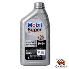 모빌 슈퍼 올인원 프로텍션 V 5W30 1리터 합성엔진오일, 1통, 1L