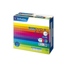 버베이텀 재팬(Verbatim Japan) 1회 기록용 DVD-R CPRM 4.7GB 10枚 화이트 프린터블 단면 1층 1-16배속 DHR47JDP10V1