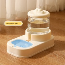 卡通貓咪自動飲水器貓咪食盆自動餵食大容量一體式寵物碗貓碗批發, 1個, 喂水器-藍色:如圖, 1L